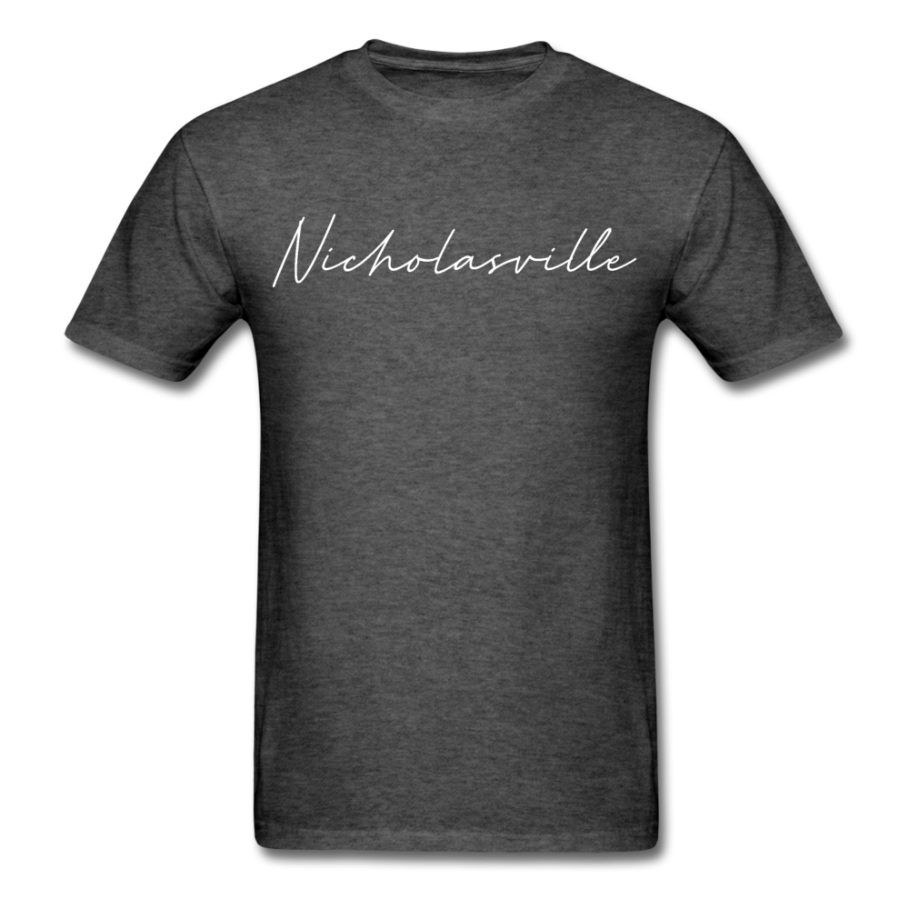 Nicholasville Cursive T-Shirt - heather black