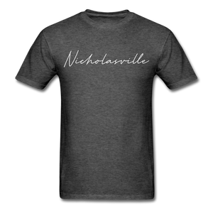 Nicholasville Cursive T-Shirt - heather black