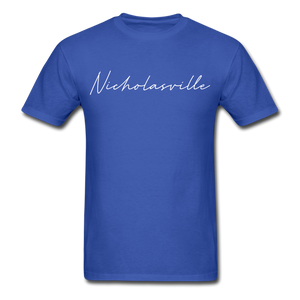 Nicholasville Cursive T-Shirt - royal blue