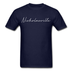 Nicholasville Cursive T-Shirt - navy