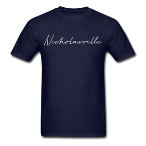 Nicholasville Cursive T-Shirt - navy