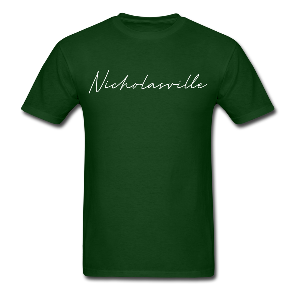 Nicholasville Cursive T-Shirt - forest green