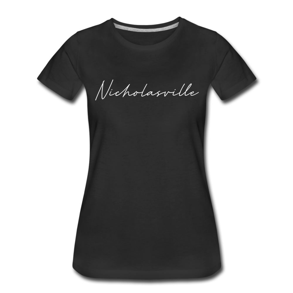 Nicholasville Cursive Women's T-Shirt - black