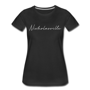 Nicholasville Cursive Women's T-Shirt - black