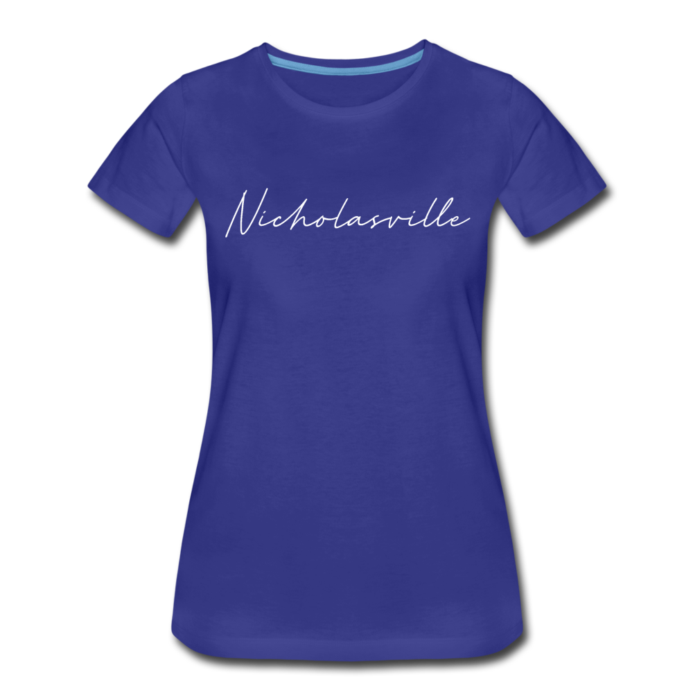 Nicholasville Cursive Women's T-Shirt - royal blue