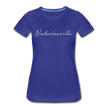 Nicholasville Cursive Women's T-Shirt - royal blue