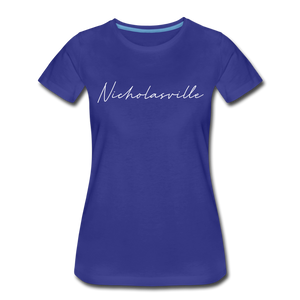 Nicholasville Cursive Women's T-Shirt - royal blue