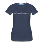 Nicholasville Cursive Women's T-Shirt - navy