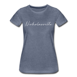 Nicholasville Cursive Women's T-Shirt - heather blue