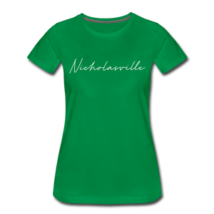 Nicholasville Cursive Women's T-Shirt - kelly green