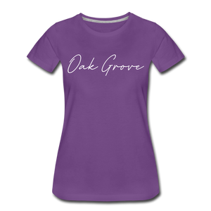 Oak Grove Cursive Women's T-Shirt - purple