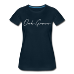 Oak Grove Cursive Women's T-Shirt - deep navy