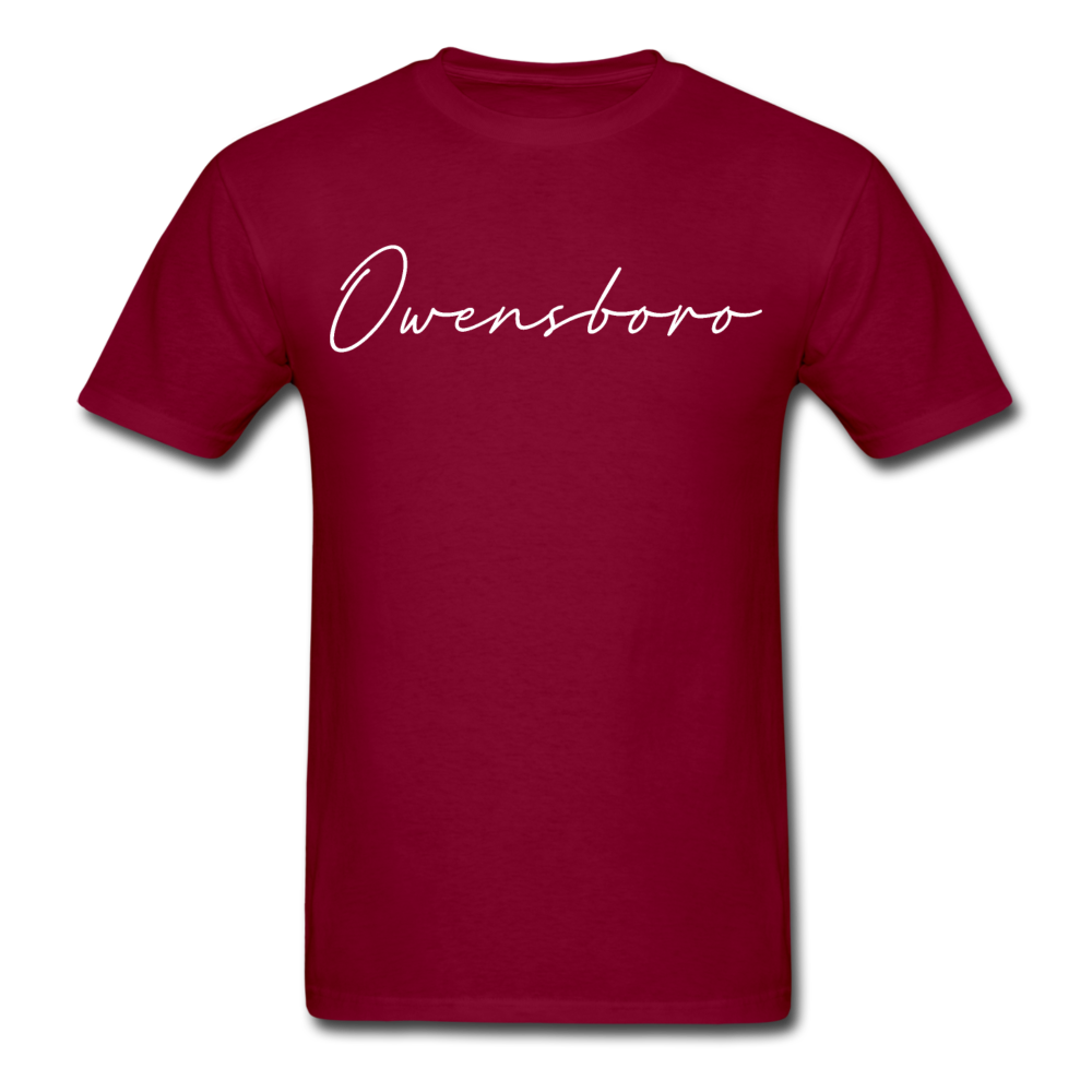 Owensboro Cursive T-Shirt - burgundy