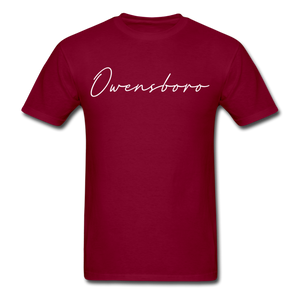 Owensboro Cursive T-Shirt - burgundy