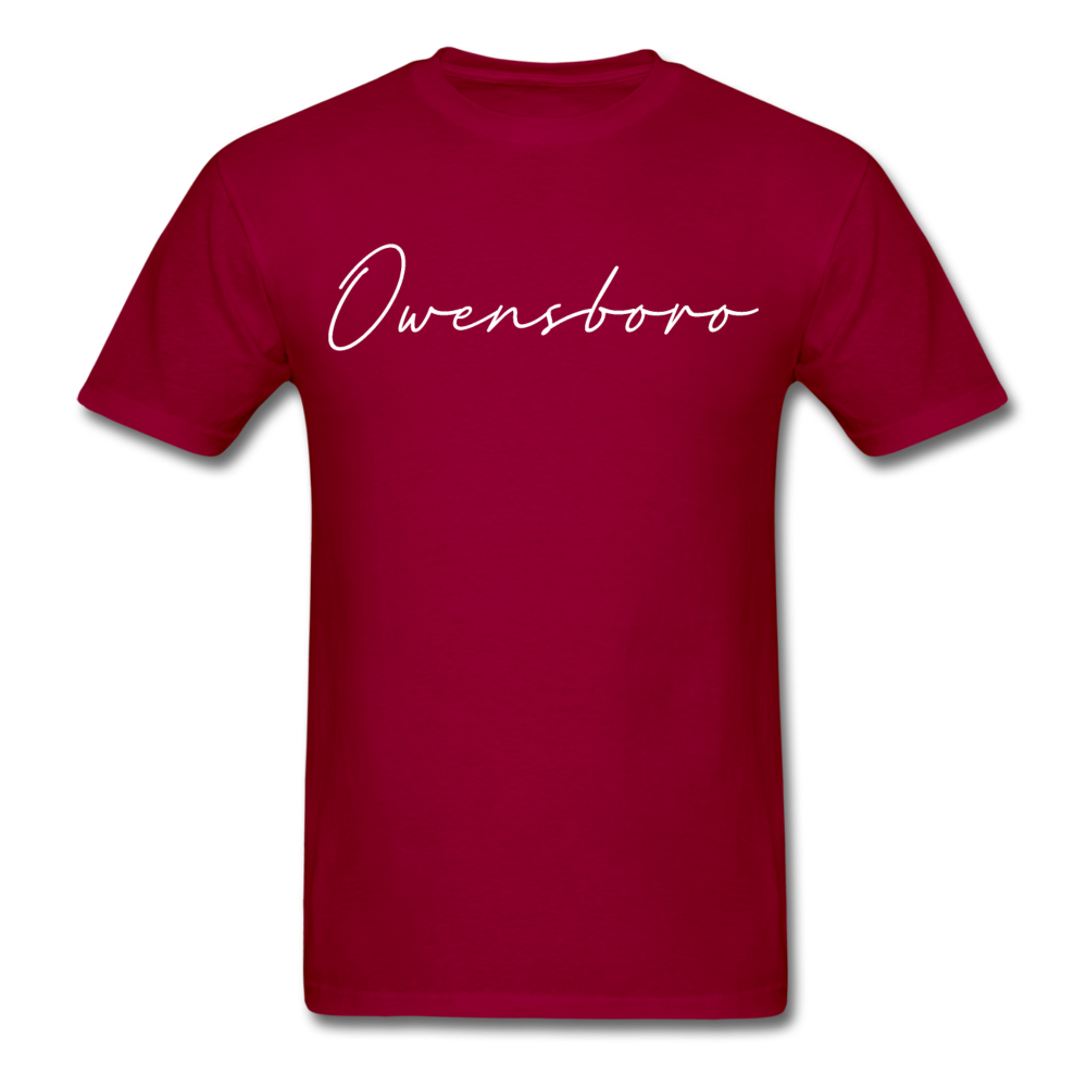 Owensboro Cursive T-Shirt - dark red