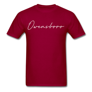 Owensboro Cursive T-Shirt - dark red