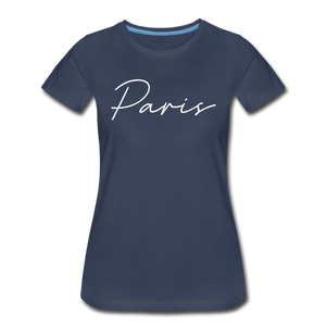 Paris Cursive Women's T-Shirt - navy