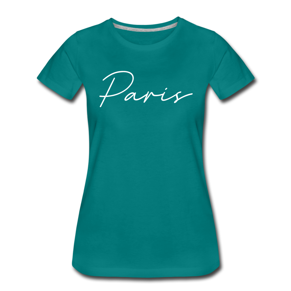 Paris Cursive Women's T-Shirt - teal