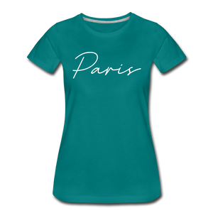 Paris Cursive Women's T-Shirt - teal