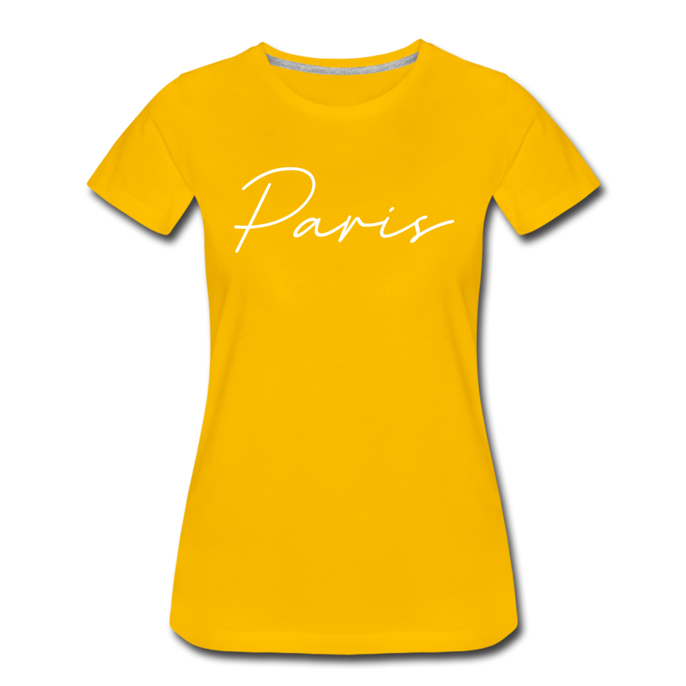 Paris Cursive Women's T-Shirt - sun yellow