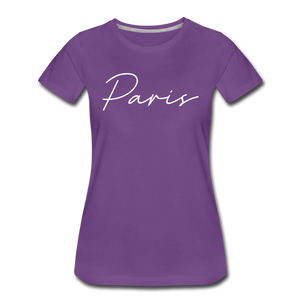 Paris Cursive Women's T-Shirt - purple