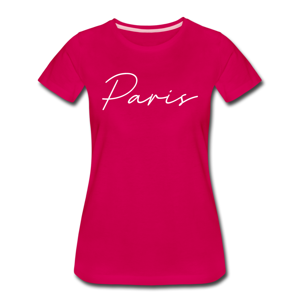 Paris Cursive Women's T-Shirt - dark pink