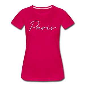 Paris Cursive Women's T-Shirt - dark pink