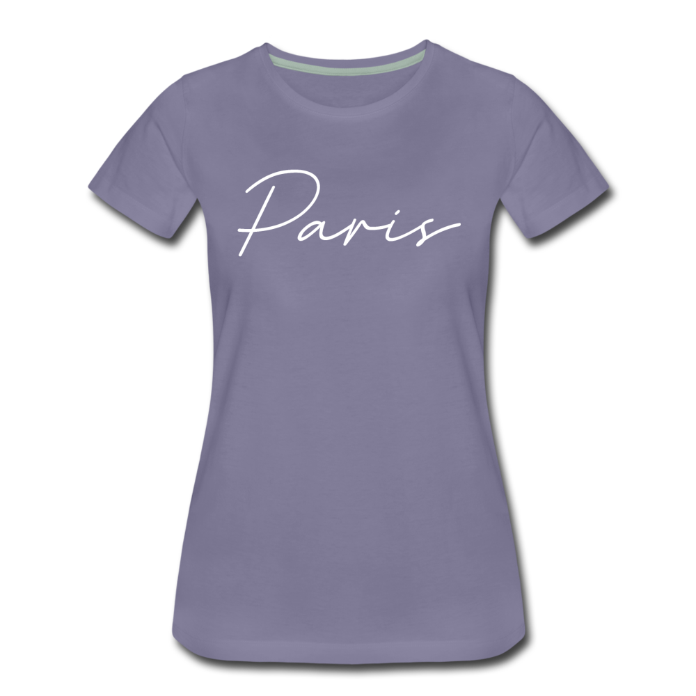 Paris Cursive Women's T-Shirt - washed violet