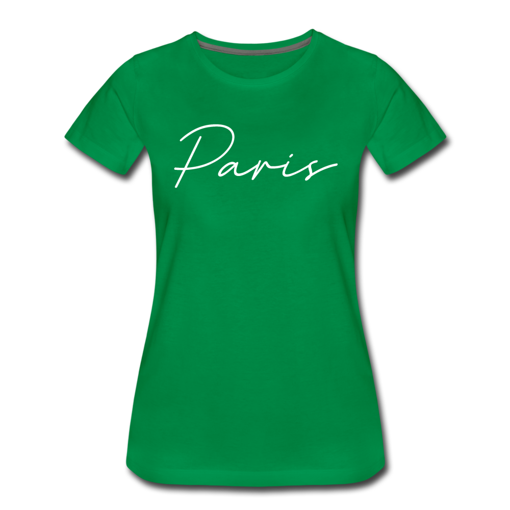 Paris Cursive Women's T-Shirt - kelly green