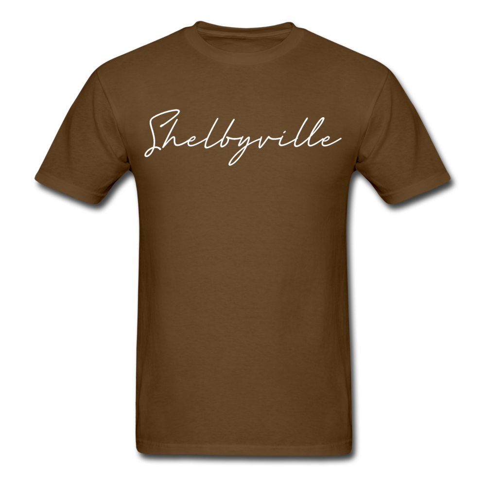 Shelbyville Cursive T-Shirt - brown
