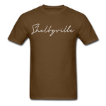 Shelbyville Cursive T-Shirt - brown