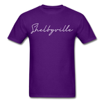 Shelbyville Cursive T-Shirt - purple