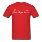 Shelbyville Cursive T-Shirt - red