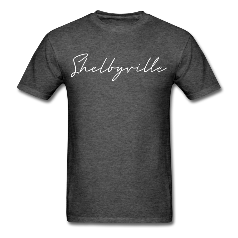 Shelbyville Cursive T-Shirt - heather black