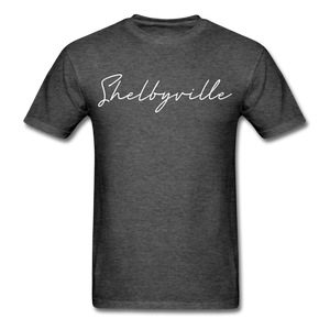 Shelbyville Cursive T-Shirt - heather black