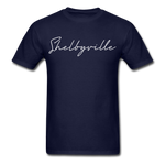 Shelbyville Cursive T-Shirt - navy