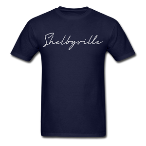 Shelbyville Cursive T-Shirt - navy