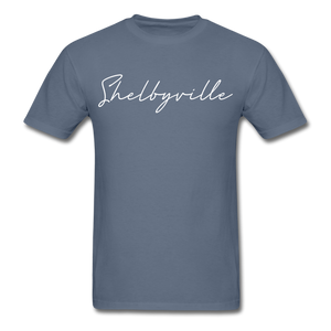 Shelbyville Cursive T-Shirt - denim