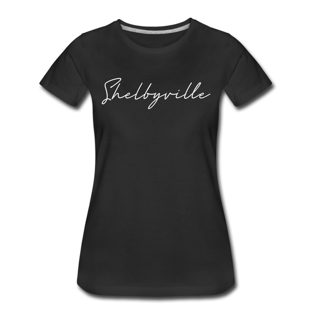 Shelbyville Cursive Women's T-Shirt - black