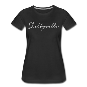 Shelbyville Cursive Women's T-Shirt - black