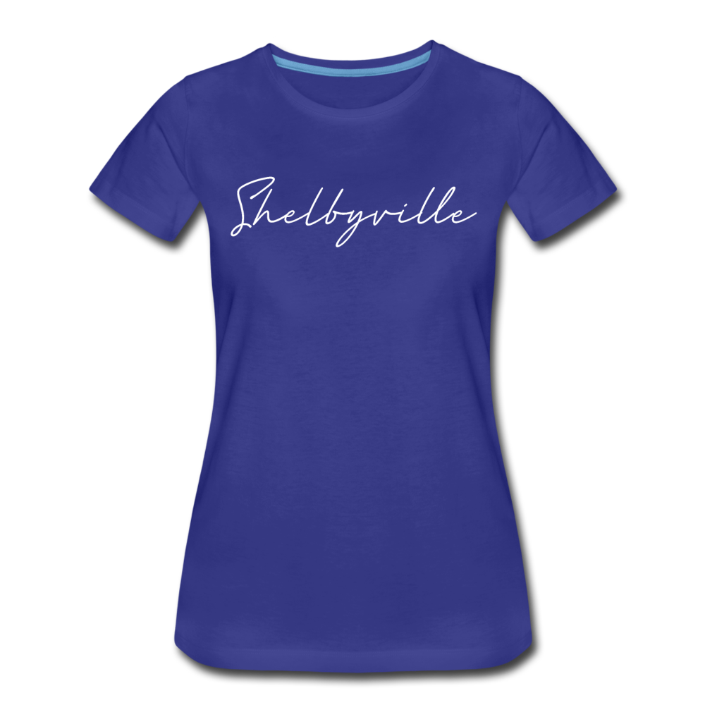 Shelbyville Cursive Women's T-Shirt - royal blue