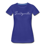 Shelbyville Cursive Women's T-Shirt - royal blue