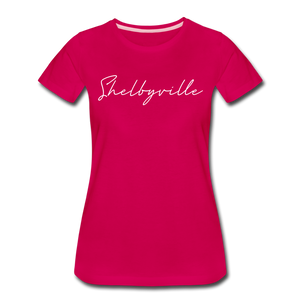 Shelbyville Cursive Women's T-Shirt - dark pink