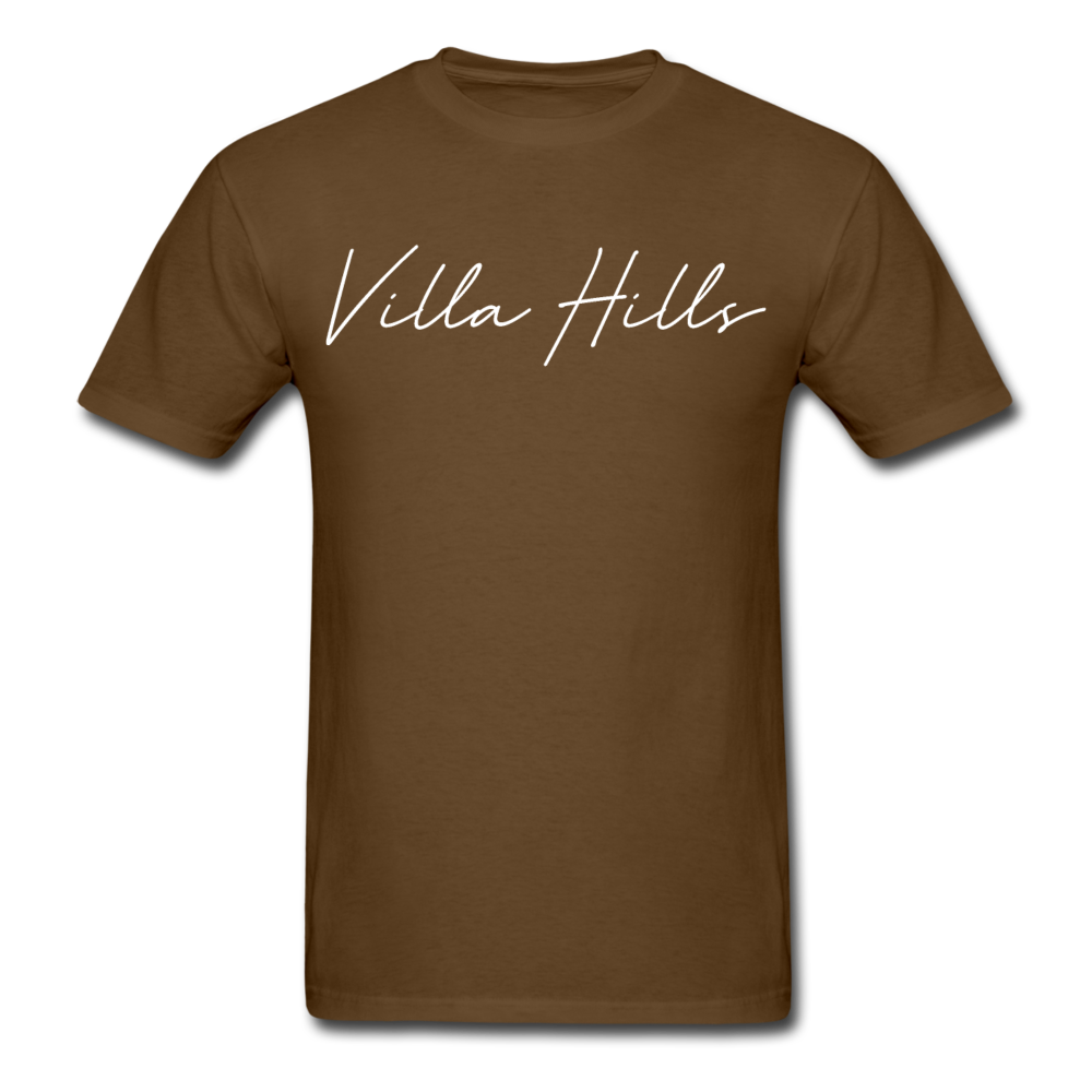 Villa Hills Cursive T-Shirt - brown