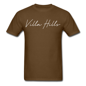 Villa Hills Cursive T-Shirt - brown