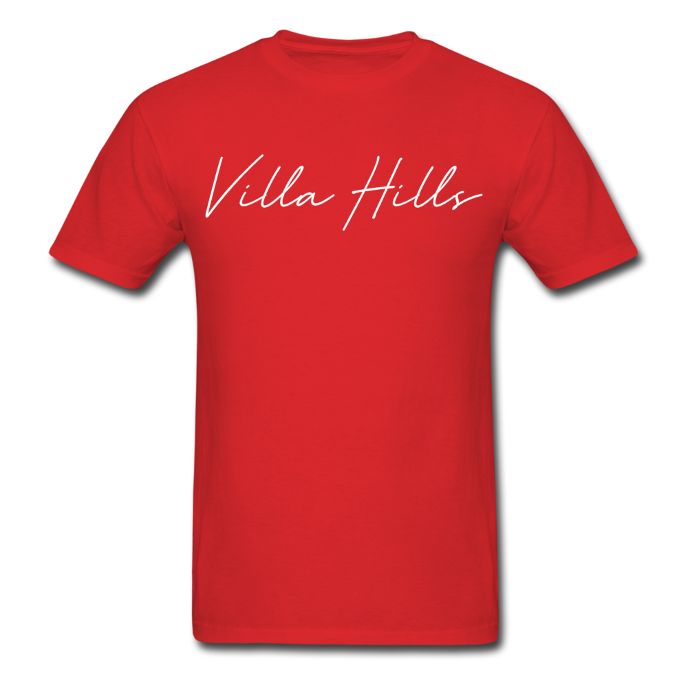 Villa Hills Cursive T-Shirt - red