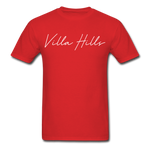 Villa Hills Cursive T-Shirt - red