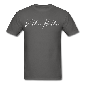 Villa Hills Cursive T-Shirt - charcoal