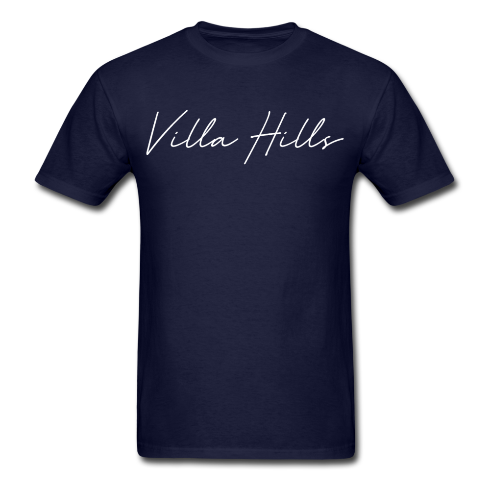 Villa Hills Cursive T-Shirt - navy