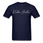 Villa Hills Cursive T-Shirt - navy